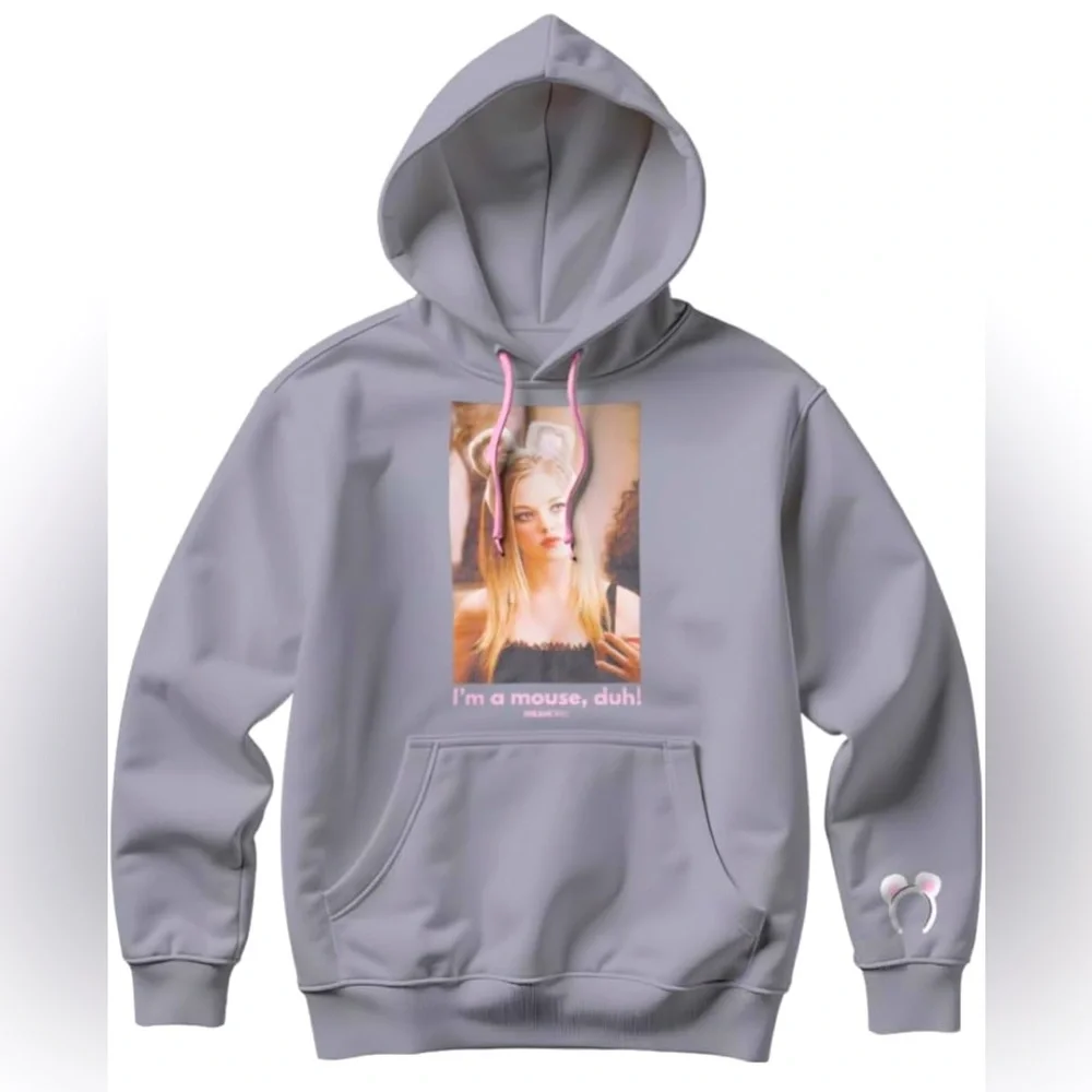 Mean Girls Hoodie I'm A Mouse Duh Women’s Large Pull Over Hoodie Regina George - Picture 1 of 9